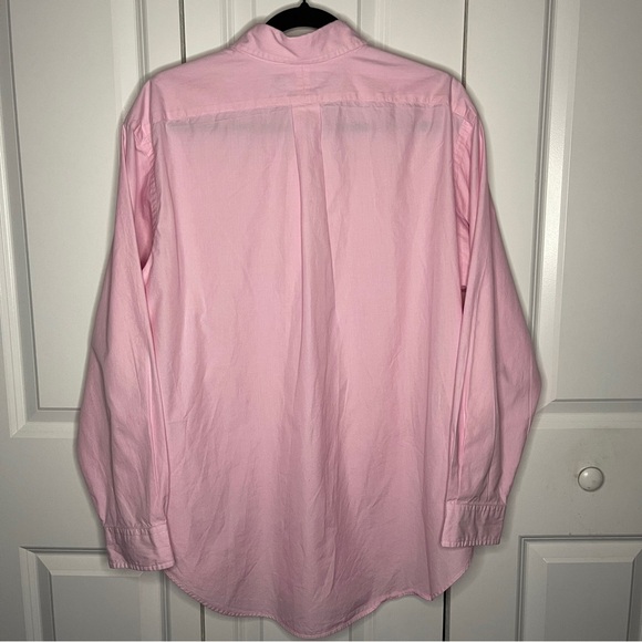 Polo Ralph Lauren Pink Light Blue Pony 16.5 32/33 Button Up Cotton Classic Fit - Picture 5 of 6